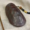 Tortoiseshell-shaped ceramic tea scoop with a copper handle - Image 5