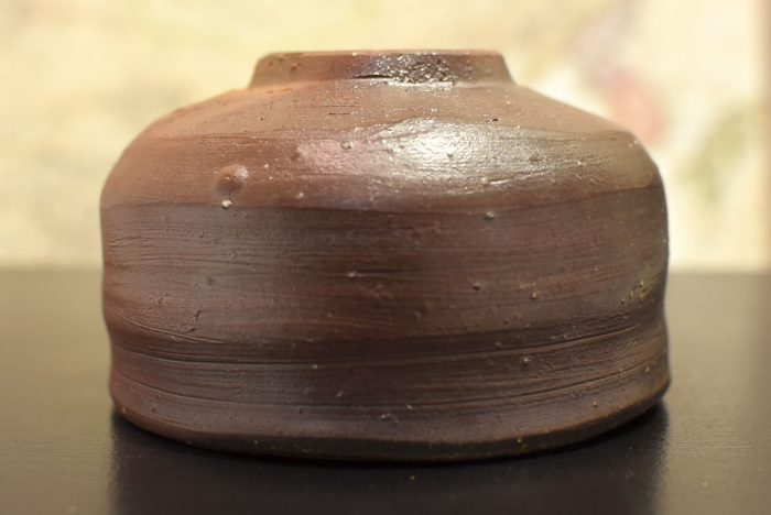 Wood-fired Matcha Chawan Han-tsutsu-nari | Kazuhiko Uchida - Bizen - Image 6