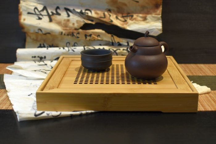 Small Square Tea Tray for Office Desk - 25cm*25cm*4cm - Image 2