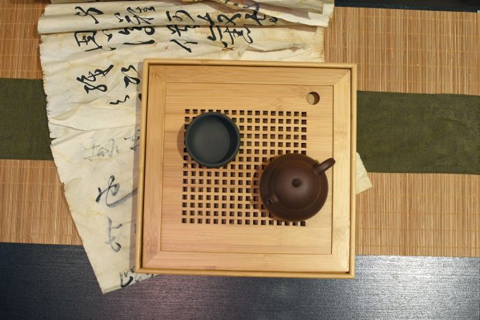 Small bamboo tea tray