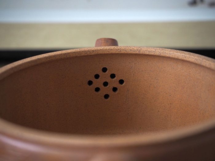 Flat Han Wa style Yixing Teapot With Two Chicken | Wood Fired, Carved, Half Handmade 170 ml - Image 3