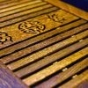 Blessings Motif Chicken Wing Wood Tea Tray | Middle Size, Hardwood Tray 38*28*5,5cm - Image 4