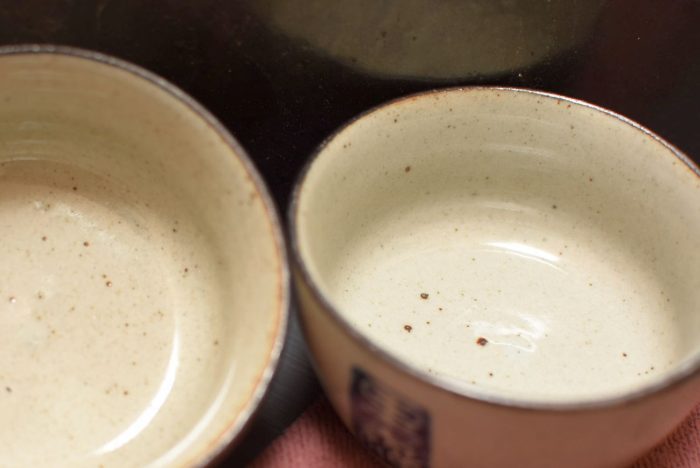 Flat Zen Teacup - Stone Clay | Underglazed Blue Style 50 ml. - Image 5