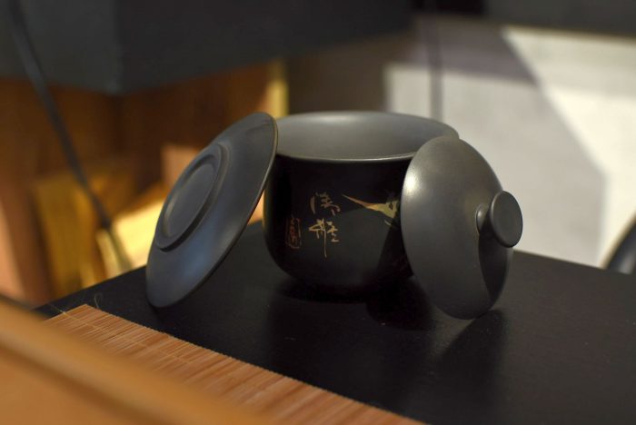 Bamboo - Jianshui Gaiwan |  Black Clay with Traditional Inlay Technique 130 ml. - Image 5