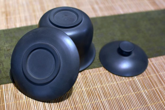 Bamboo - Jianshui Gaiwan |  Black Clay with Traditional Inlay Technique 130 ml. - Image 4