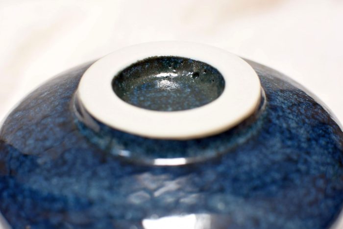 Rippling Mirror of Water | Mino-yaki Matcha Chawan | Half Cylinder Shape - Image 3
