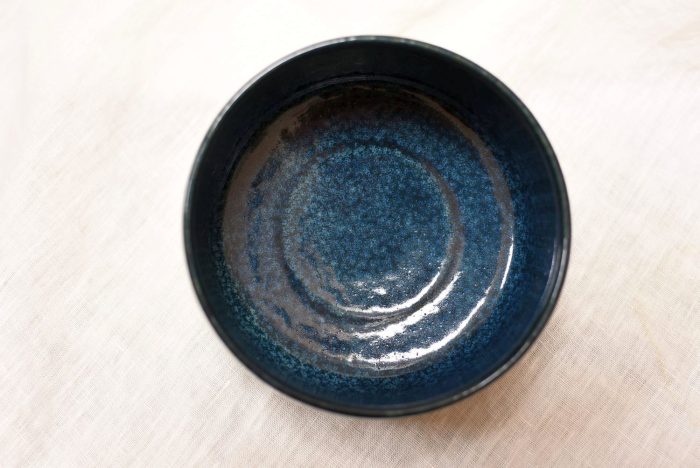 Rippling Mirror of Water | Mino-yaki Matcha Chawan | Half Cylinder Shape - Image 4