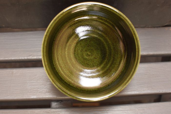 Beauty of Forest Moss | Mino-yaki Matcha Chawan | Half Cylinder Shape - Image 7