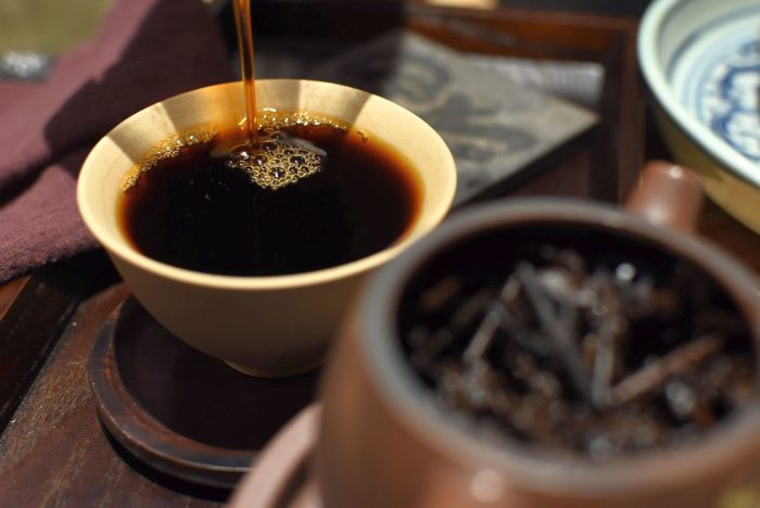 Yiwu-Bulangshan Super Bland | 2015 Shu Puerh, Walnut, Sweet and Fruity Aroma - Image 3